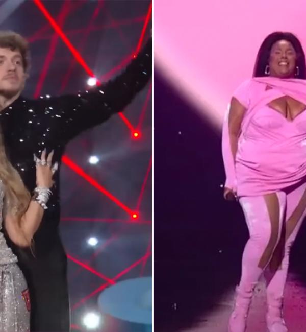 Jack Harlow, Fergie, and Lizzo at the 2022 MTV VMAs