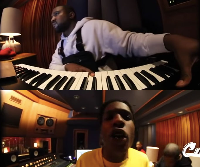 This Clip Of Kanye West, A$AP Rocky And A$AP Ferg Rapping Over A Custom Yeezy Beat Is Incredible