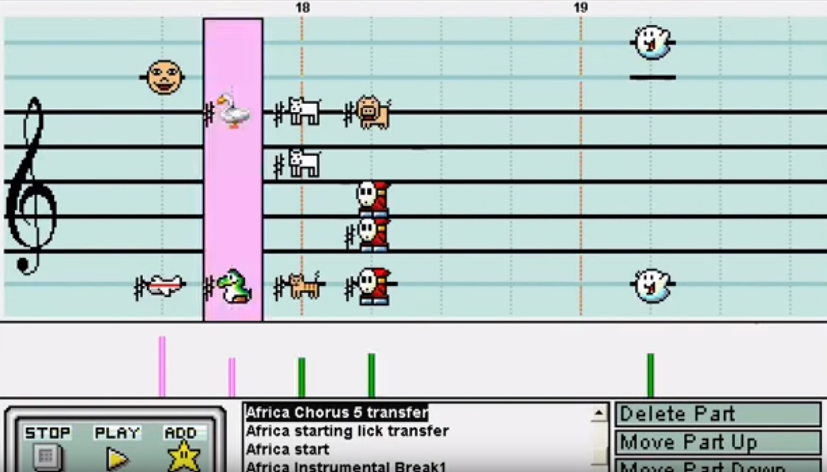 Please Enjoy This Delightful Rendition Of Toto's 'Africa' Created On Mario Paint