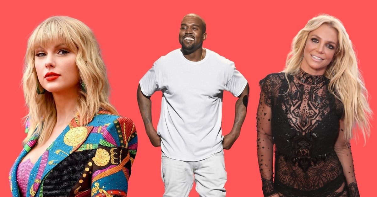 Taylor Swift, Kanye West and Britney Spears