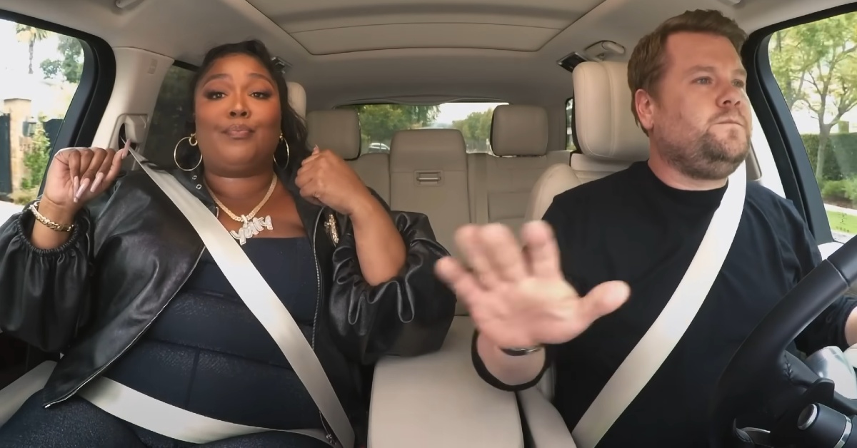 Lizzo and James Corden