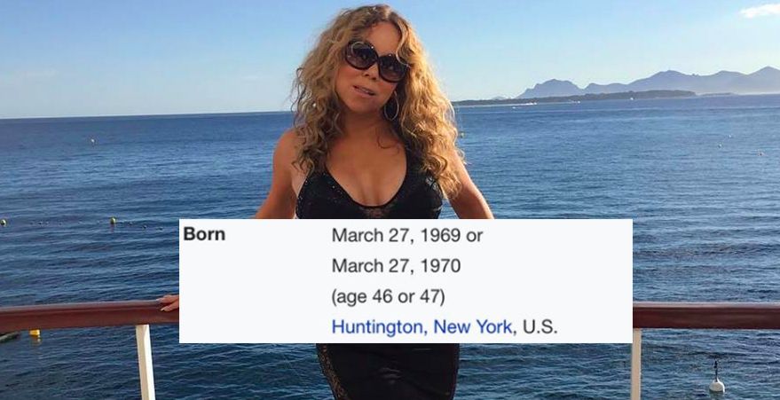 Not Even Wikipedia Know How Old Mariah Carey Is
