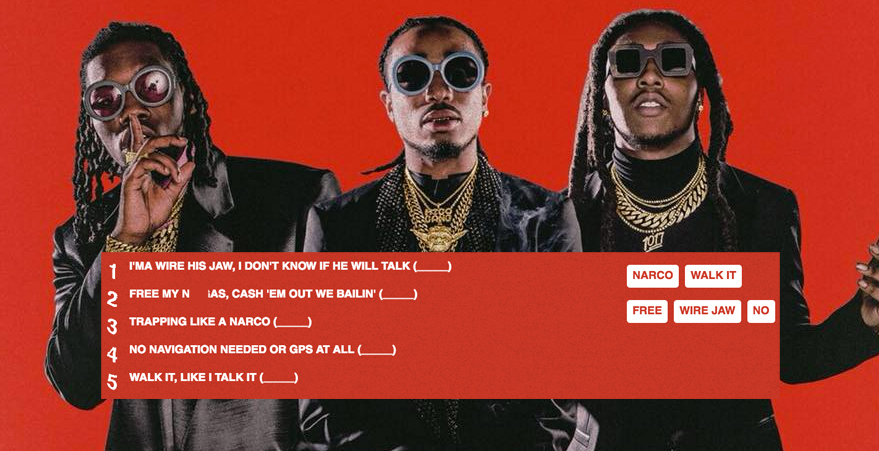 Guess Migos' Ad-Libs In The Game You Never Knew You Needed