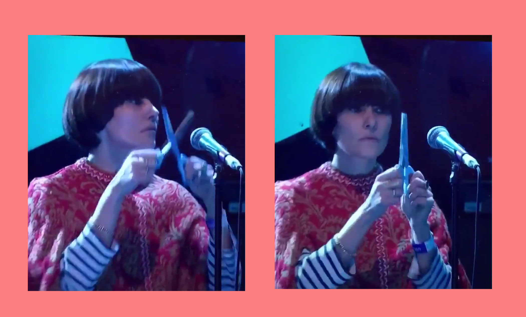 There Was Someone Playing Scissors During Noel Gallagher's Performance And We Have Questions