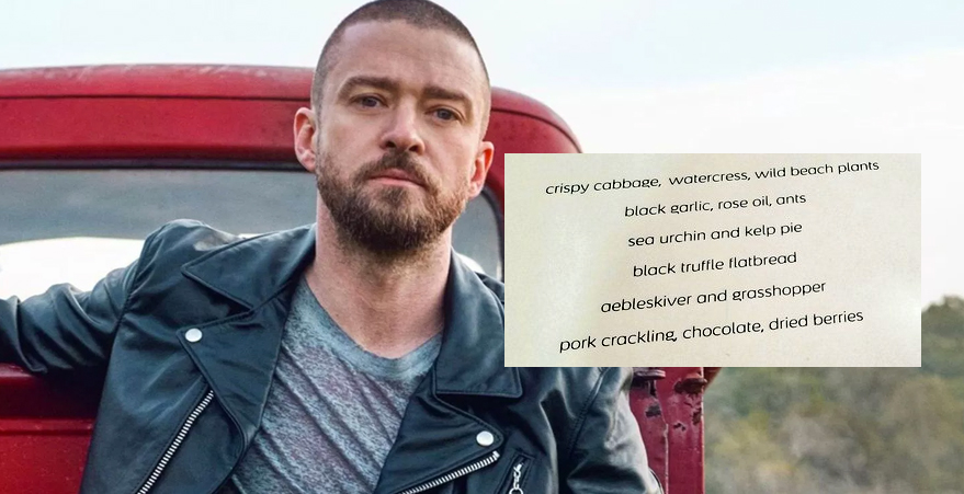 Justin Timberlake Served Bugs At His Album Listening Party Because He's A Man Of The Woods