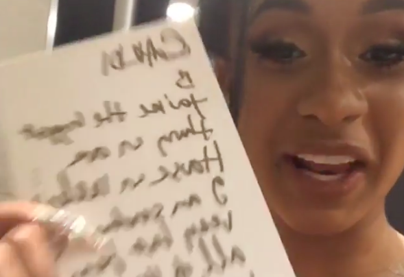 Cardi B Got A Note From Bono At The Grammys And Her Reaction Is Priceless
