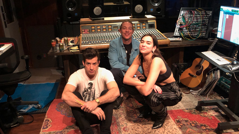 Dua Lipa Is In The Studio With Diplo And Mark Ronson & They're Definitely Making Bangers